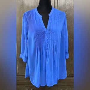 Fylo vintage sheer blue blouse. Size medium